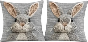 Húsvéti díszpárnahuzat Nyuszi Húsvét 40x40 cm 2 db-os szett