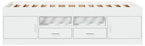 fehér kanapéágy fiókkal matrac nélkül 90x200 cm