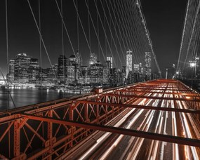 Poszter 50x40cm Brooklyn híd este 2, Assaf Frank