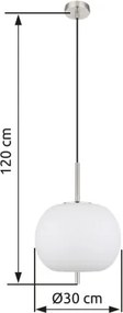GLOBO 15345H1NO BLACKY Egyágú Függesztett Lámpa IP20