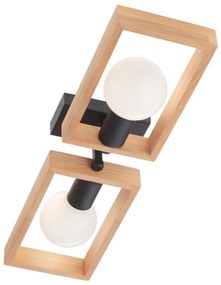 Redo 01-1968 - Mennyezeti lámpa TIMBER 2xE27/42W/230V bükkfa