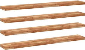 vidaXL 4 db olajbevonatú tömör akácfa függőpolc 160 x 20 x 4 cm