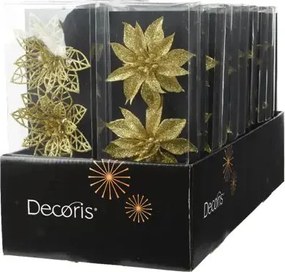 Betlehemi csillag arany mix 9cm 3db