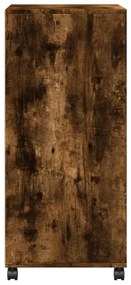 füstös tölgy színű szerelt fa kerekes szekrény 55 x 40 x 91 cm