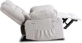 Dönthető fotel szürke kordbársony, ARTURO