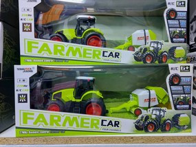 Új Rc Távirányítós Traktor Utánfutóval 3.7V Lítium Akku plusz töltő 42 Cm teljes hossz Fa Szállító Kombájn Maszóró Választható