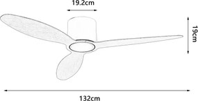 ZEVENTI - LED mennyezeti ventilátor VENTORA LED/24W/230V Wi-Fi Tuya fekete/dió + távirányító