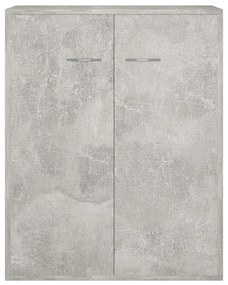 betonszürke szerelt fa tálalószekrény 60 x 30 x 75 cm