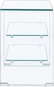 Üveg tárolóasztal 40x50 cm Iride – Bizzotto