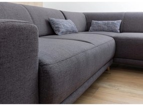 Szürke kinyitható-tárolóhelyes sarokkanapé (jobb oldali-L alakú) Classy Sophie – Miuform