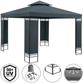 Deuba Lorca 3x3 m-es kerti pavilon - antracit
