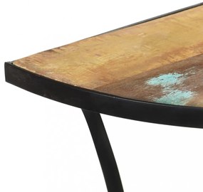 tömör újrahasznosított fa kisasztal 110 x 40 x 77 cm
