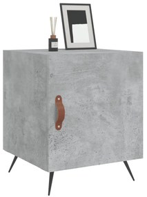 betonszürke szerelt fa éjjeliszekrény 40 x 40 x 50 cm