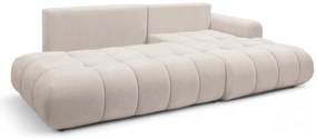 Lutario L II jobb oldali sarokkanapé ágyneműfunkcióval - bézs Venice 2026 vízlepergető szövet
