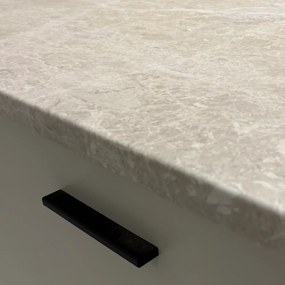 Konyhabútor, 2,6 m, cremona tölgy/kasmír/Navona krémszín, MONIA