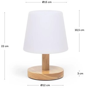 Natúr színű LED szabályozható asztali lámpa (magasság 22 cm) Ambar – Kave Home