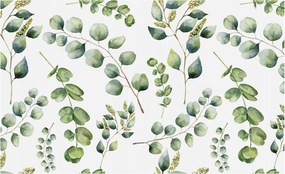 Divatos Flizelin Tapéta Ragasztóval Fali 3D Zöld levelek 416x254 Ragasztó