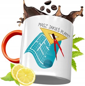 Narancssárga Bögre Építésznek Ajándék fényképes nyomtatással