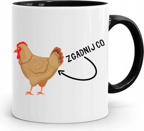 Bögre Fekete Vicces Találd Ki, MI A Tojás! fényképes nyomattal