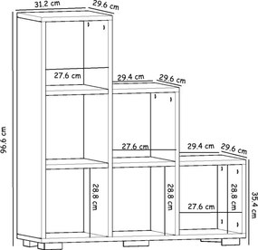 Könyvespolc, 90 cm – TR382NRC1516