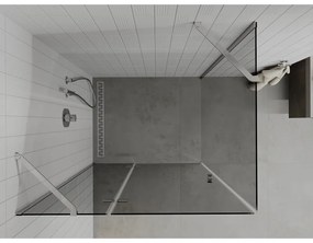 Mexen Roma zuhanykabin 80x100cm, 6mm üveg, króm profil-szürke üveg, 854-080-100-01-40