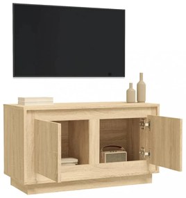 sonoma tölgy színű szerelt fa fali TV-szekrény 80x35x45 cm