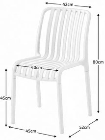 Műanyag szék TREGO, bézs