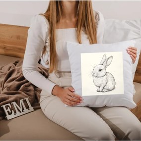 EMI Bunny Sketch díszpárna 40x40 cm