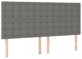 4 db sötétszürke szövet fejtámla 80 x 5 x 78/88 cm