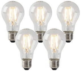 5 db-os készlet E27 LED izzó átlátszó 3W 250lm 2200K