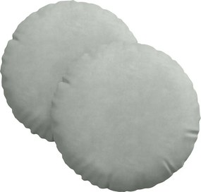 vidaXL Ülőpárnák 2 pcs Világosszürke Ø 40 x 13 cm Bársony