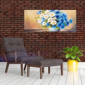 Festett kép egy váza virágról (120x50 cm)