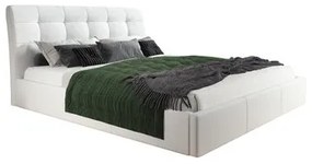 Kárpitozott ágy ADLO mérete 120x200 cm Fehér műbőr