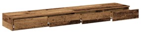 Ágy fiókok régi fa 180x36,5x16,5 cm mérnöki fa
