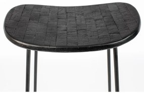 Fekete bárszék szett 2 db-os (ülésmagasság 62 cm) Tangle – White Label