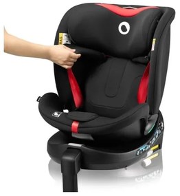 Lionelo - i-Size autósülés 40-150 cm, forgatható alap, fekete/piros