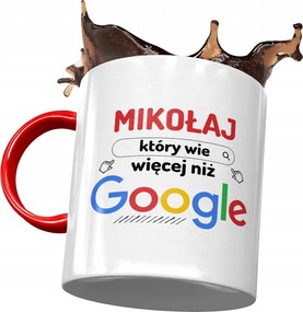 Piros Bögre Mikulás Kollégáknak Ajándék Nyomtatott Fotóval