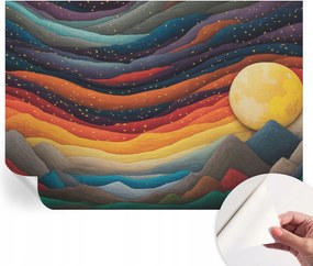 Öntapadós Dekoratív Fotótapéta Hálószobába Színes hegyek 208x146 cm