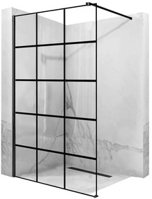 Rea - Bler1 zuhany paraván 120x195cm, 8mm üveg, átlátszó üveg / fekete profil, REA-K7957