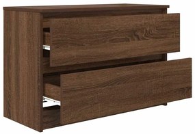 barna tölgyszínű szerelt fa TV-szekrény 80x35x54 cm