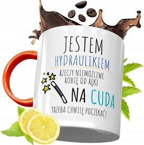 Narancssárga Bögre Vízvezeték Szerelőnek Ajándék fényképes nyomattal