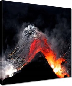 Vászonkép 30x30 Vulkánkitörés láva por