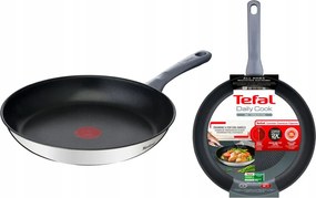 Serpenyő Tefal Daily 28 CM Titán Indukciós Inox Rozsdamentes Acél Gáz