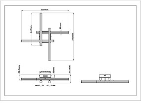 Globo 67346-24 - LED Mennyezeti lámpa KIRINA LED/24W/230V 4000K matt króm