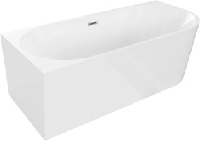 Luxury Mia szabadon álló fürdökád akril   balos 160 x 75 cm, fehér,  leeresztö  króm - 52691607500L Térben álló kád