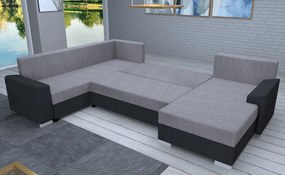 Univerzális ülőgarnitúra, sötétszürke/szürke, ANDRES U UNI