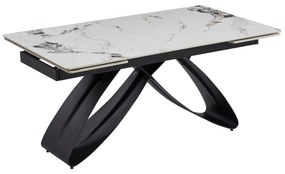 Fehér Márványhatású Bővíthető Kerámia Asztal. LUIGI 160-240 cm