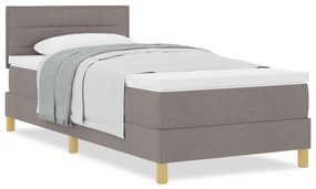 Box Spring Ágy Matraccal Taupe 90x190 cm Szövet