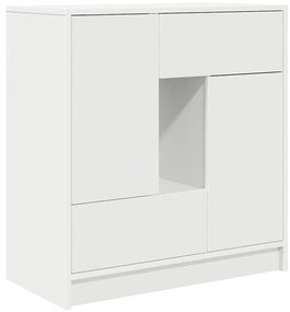 fehér komód fiókokkal és ajtókkal 70,5x34x74,5 cm