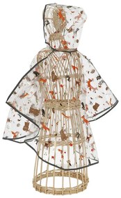 Átlátszó gyerek poncsó, erdei állatok mintával